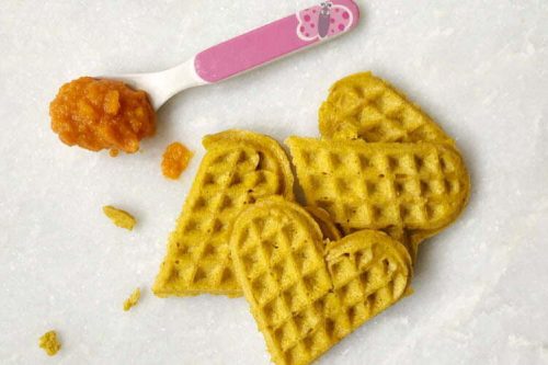 Vafler med gulerodsmos
