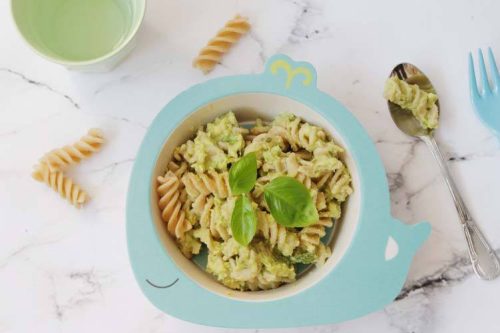 Pasta med grøn superhelte-puré